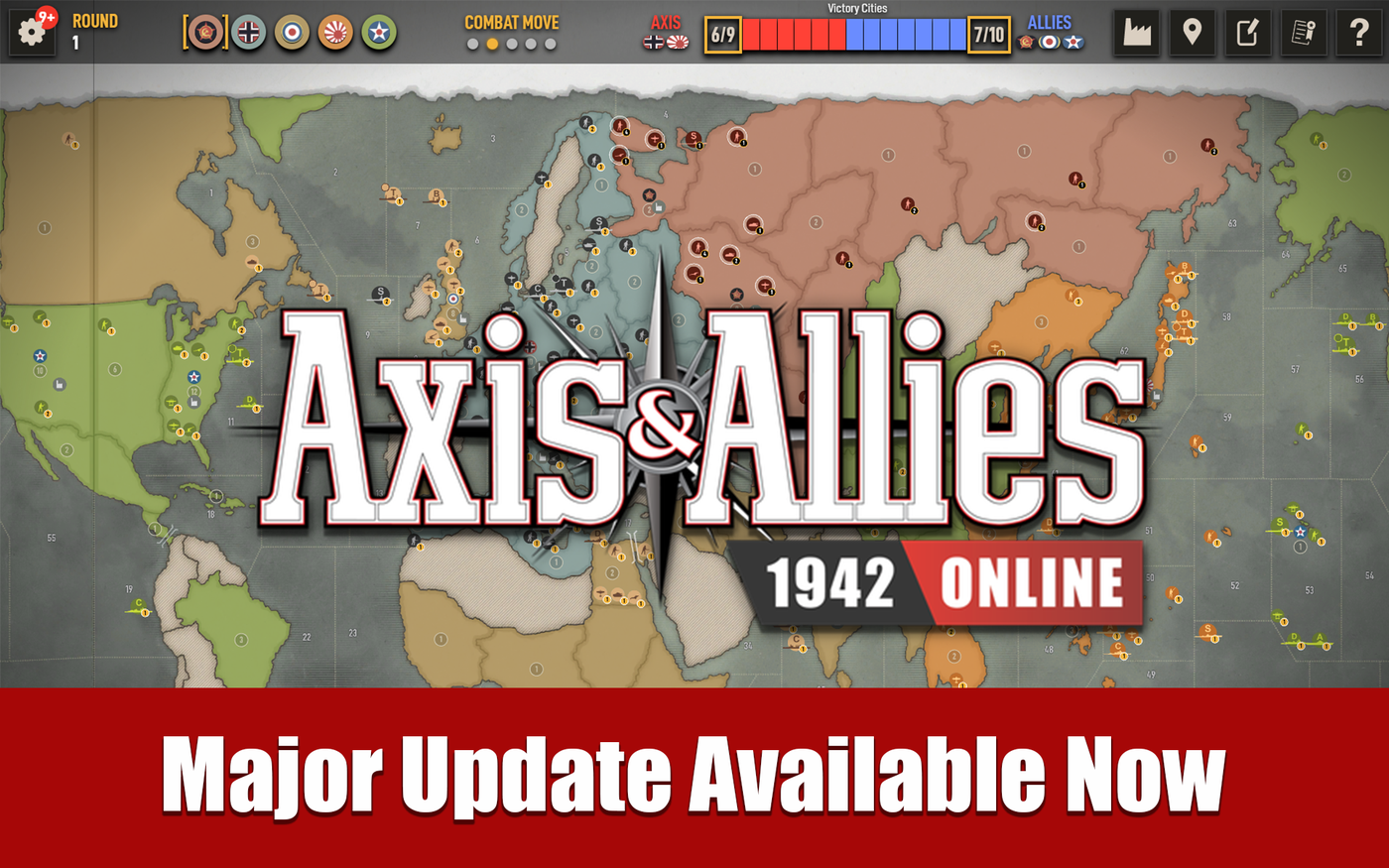 Major Update Rolls Out For Axis & Allies 1942 Online!