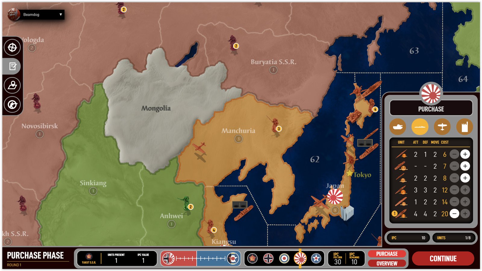 Axis & Allies Online Beamdog